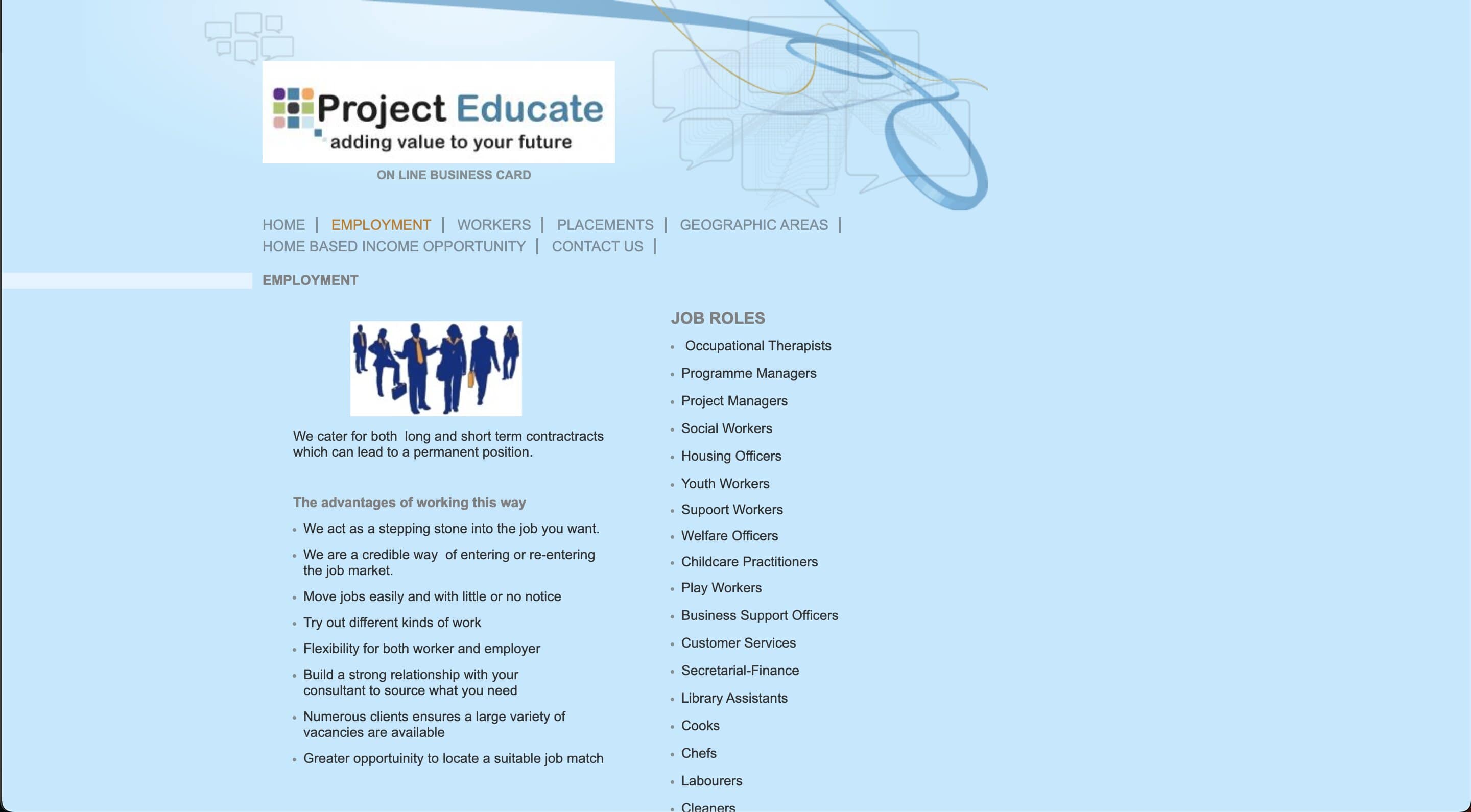 Staffnet old employment page